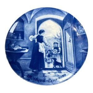Kaiser Mother's Day Plate 1972 West Germany Limited Edition 2nd Issue Blue 7.5"